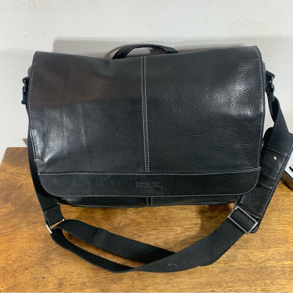 Kenneth Cole unisex leather laptop computer briefcase